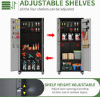 Metal Garage Storage Cabinet with Wheels,Locking Rolling Tool Cabinet with Drawers and Shelves for Home, Office, Garage & Workshop