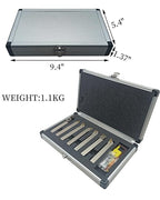 GBJ 1/2'' 12mm Shank Indexable Lathe Turning Tools kit 7Pcs Tools Holder Set with 7Pcs Inserts for Turning/Grooving/Threading Processing Steel or Stainless