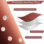 100 PCS 400 Grit 5 Inch Sanding Discs, Hook and Loop Sandpaper for Random Orbital Sander