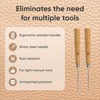 Heavy Duty Craft Woodworking Awl - Wood Scratching Awl Leather Work - Sewing Carpenter Awl Hand Stitcher
