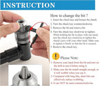 Cordless Right Angle Drill Adapter, 90 Degree Adapter Drill with 3/8" Keyed Chuck and 8mm Hex Shank Power Tool Attachment (Chuck Range: 1mm-10mm)
