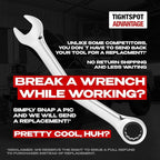 24pc IN/MM TIGHTSPOT Ratcheting Wrench Set - MASTER SET Including Inch & Metric With Quick Access Wrench Organizer - Our standard in combination wrench sets from gear to tip