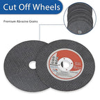 WFLNHB 100 Pack 4 Inch x 0.040 Inch x 5/8 Inch Metal and Stainless Steel Cut Off Wheels Fit for Angle Grinders