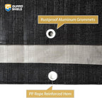 GUARD SHIELD Super Heavy Duty Black/Silver Ploy Tarp Cover 20x30 Feet Waterproof Tarps 16mil Thick UV and Tear Resistant Tarpualin