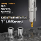 DAIMIT 19Pcs TCT Hole Saw Kit, 9/16"-2-3/8" Heavy-Duty Tungsten Carbide Hole Saws Kit for Metal, Stainless Steel, Iron, Wood, Plastic, with 3*Detachable Pilot Drill Bits and 3*L-Wrench