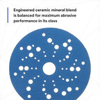3M Hookit Blue Abrasive Disc Multihole 36159 (4PK)
