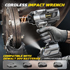 Cordless Impact Wrench 1/2 inch Compatible with DeWalt 20v Battery, 1000Ft-lbs(1360N.m) High Torque Impact Driver with 4-Modes, LED Work Light, Brushless Electric Impact Gun Car/Truck/Mower(Bare Tool)