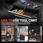 7-Drawer Rolling Tool Chest,Metal Rolling Tool Chest with Wheels and Locking Tool Box,Portable Metal Tool Box for Warehouse,Garage, Repair Shop, Workshop (Black, 7-Drawer)