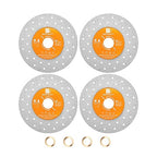 Rock Slab Grinding Disc - 5 inch Glass Cutter Disc (4pcs), Granite Cutting Disc, Diamond Grinder Wheel for Rock Slab, Stone, Tile, Marble, Granite, Glass Diamond Cutting Discs