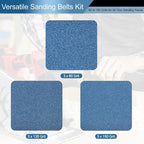 6x48 Inch Sanding Belts 9 Pcs 3 Grits Sizes (3 Each of 80/120/150 Grits) Heavy Duty Belt Sander Zirconia Belt Sander Paper for Wood, Metal, Stainless Steel, Cars, and Furniture