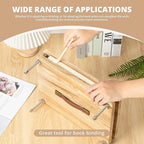Wooden Book Press - 14.7x11.4 Large Craft Press with Comfort Grip Handle & Non-Slip Round Foot Pads, Ideal for Bookbinding, Scrapbooking, and DIY Projects