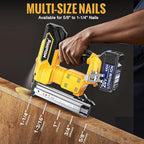 Cordless Brad Nailer Compatible with Dewalt 20V Battery, 18 Gauge 5/8 to 1-1/4 Inch Nail Gun with 1 x 3.0Ah Rechargeable Battery, Powered Electric Tool Set Brushless Motor 2 Modes