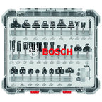 BOSCH RBS030MBS 30-Piece (Universally Compatible Accessory) Carbide-Tipped Wood Router Bit Assorted Set