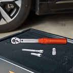 VEVOR 1/4-inch Drive Click Torque Wrench, 20-200in.lb/3-23n.m Mechanical Dual Range Scales, Dual-Direction Adjustable with Adapters Extension Rod