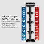 SST - Identibolt PRO - Thread Checker with Magnetic Wall Mount - 28 Nut & Bolt Identifier Gauge - Measures #6 to ½ & 4mm to 14mm - Tight Tolerance & Industrial Grade Precision - Designed in The USA