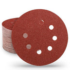 5 Inch Sanding Discs Hook and Loop, 70 PCS 8 Hole Adhesive Sandpaper, Including 40/60/80/120/180/240/320 Grit for Random Orbital Sander