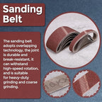 3 Pcs Sanding Belts 2 x 72 Inch 100 Grit Aluminum Oxide Abrasive Sandpaper for Belt Sander Metal Grinding Wood Working Weld Rust Removal
