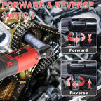 Cordless Electric Ratchet Wrench Set, 40FT-LBS (45N.m) 3/8" Electric Ratchet, 12V Cordless Ratchet Wrench, 2 x 2.0Ah Batteries Impact for Car Home, Red