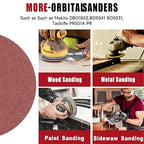 100 PCS 6 Inch Sanding Discs 150 Grit, 6 Hole Hook and Loop Sandpaper, Round Orbital Sand Paper Discs for Sander