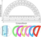 Plastic Protractor Math Protractors 180 Degrees for Geometry Classroom Student School Office Supplies, 6 Inch, Pack of 2 (Green)