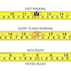 Amazon Basics Tape Measure - 16 ft / 192 in, Turquoise