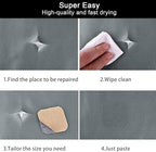 Leather Repair Patch Self-Adhesive Leather Patches for Furniture Couch Sofa Car Seats, PU Vinyl Leather Repair Tape Kit to Fix Office Chairs, Cabinets, Handbags (3.9X78.7 inch,Grey)