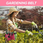 19 Pocket Tool Belts - Gardening Belt with Quick Release Buckle,Adjustable Utility Belt,Work Apron for Men and Women,for Gardening,Electrician,Carpenter,Construction Tool Belt,Gifts (Pink)