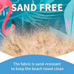 2 Pack Lightweight Thin Beach Towel Oversized 71"x32" Big Extra Large Microfiber Sand Free Towels for Adult Quick Dry Travel Camping Beach Accessories Vacation Essential Gift Blue Shell Flamingo