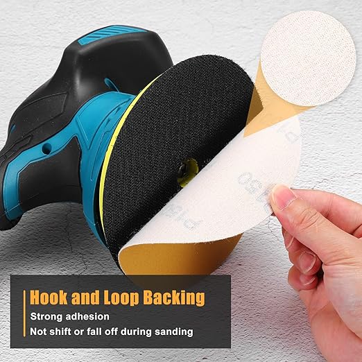 100 Pcs 6 Inch Sanding Disc 80/120/220/320/400 Grit Round Hook and Loop Sandpaper for Random Orbital Sander Automotive Car