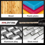 13PC 1/16" Titanium Coated Twist Hex Shank Drill Bit Set, 135 Degree Tip HSS Drill Bit Sets, Impact Driver Drill Bits for Wood, Steel, Metal, Plastic with Quick Change Design
