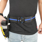 MELOTOUGH 2" Nylon Web Work Tool Belt for Men with Heavy Duty Quick Release Rugged Metal Buckle outdoor men's belt Tool Belts （Blue）