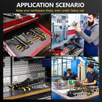 12PCS Magnetic Modular Wrench Organizer Set - Tool Drawer Storage Rack with Metric & SAE Labels, Wrench Holder with Magnet, Perfect Tool Gift for Men, father, boyfriend, DIYers & Mechanics (Red)