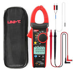 UNI-T Clamp Meter UT216C, Inrush Current AC/DC 600A TRMS HVAC Volt Amp Ohm Meter Multi Meter, Auto Ranging 6,000 Counts, Voltage Frequency Resistance Capacitance Temperature Continuity Diode Tester