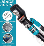 AMZCNC Wire Rope Crimping Tool for Aluminum Crimping Loop Sleeve, Two Barrel Ferrule, Oval Sleeves, 3/64 in to 3/16 in, Stainless steel wire rope Swaging Tool Kit with Wire Rope Cutter