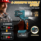 Cordless Impact Wrench,590 Ft-lbs Brushless Impact Wrench Kit, 3000RPM High Torque 1/2 Impact Gun, Two 4.0Ah Li-ion battery with fast charger, 6 Impact sockets, drill chuck, Electric drill set