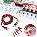 Sumnacon 4 in 1 Banana Plug Alligator Clip Pure Copper Fork Test Lead, 6.6 Ft Multimeter Flexible Test Lead Wire Cable with Protective Jack Copper Clamps for Electrical Testing 1000V/15A