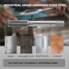 80pcs Tap and Die Set, SAE & Metric Tap Die Wrench Set, Metric Standard M3 to M12 Coarse Fine Rethreading Threads Bits for Cutting External and Internal Threads, NC, NF, NPT Repair Tools