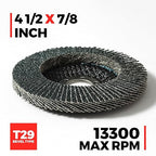 Jumbo Zirconia Flap Discs 4 1/2 for Angle Grinder, 40/60/80/120 Grit 4.5" x 7/8" High Density Type 29 Arbor Grinding Wheels for Wood Finishing, Rust Removal, Metal Sanding - 10 Pack