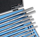 Accusize Industrial Tools Dowel Pin Reamer Size: 0.1230" Thru 0.4995", HSS M2 Premium Chucking Reamer Set, Right Hand Cut, 14 pcs Set, 5528-ST00