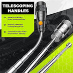 Telescoping Magnetic Pickup Tool Set, Inspection Mirror Telescoping, LED Flashlight, Cool Gadgets for Men, Gifts for Dad, Husband, Kids, Boyfriend, Magnet Stick