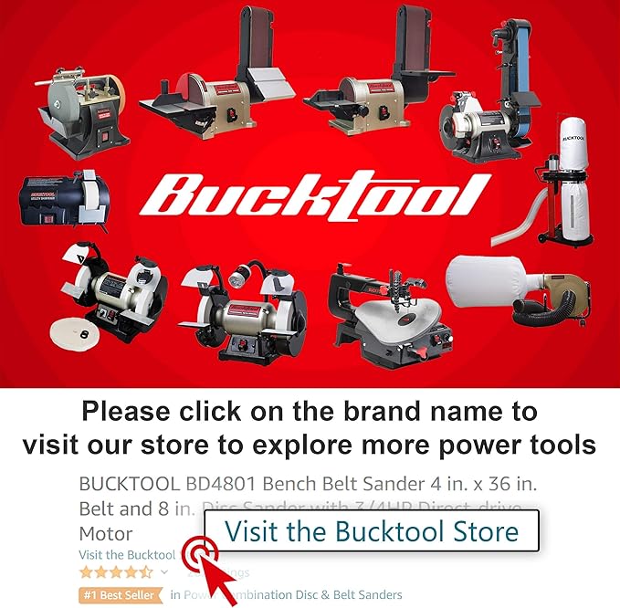 BUCKTOOL 1.2 HP Auto Start 750CFM Dust Collector with 3 Dust Collection Bag, 5.4 Cubic Bag Capacity and 5 PCS Reducer for Woodworking