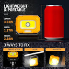 2Pack Magnetic Work Light, 1200LM COB LED Rechargeable Work Light with 15 Lighting Modes, 360°Rotatable Flood Lights for Car Repairing, Job Site Lighting Emergency Outdoor Camping Hiking