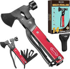 RoverTac 14-in-1 Multitool Camping Axe Hatchet – Essential Camping Gear with Knife, Hammer, Saw, Bottle Opener, Screwdriver – Multi Tool with Sheath – Gifts for Men, Dad, and Outdoor Adventures