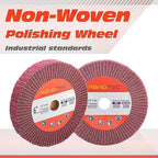 6 Inch Flap Wheel, Non-Woven Abrasive Polishing Wheel, 1 Inch Thickness, 3/4 Inch Arbor, for Bench Grinder (4 Pcs Grit320 SP)