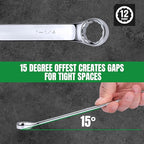 SK Long Pattern Combination Wrench Set, SAE 15/16" to 1-1/4", 5-Piece, SuperKrome Finish, Premium CR-V Construction, with Rolling Pouch