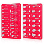 Thread Checker, Nut and Bolt Thread Checker with 19 Standard and 16 Metric Sizes, Bolt Size Finder and Thread Gauge with Inch and Centimeter Ruler