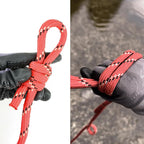 Wellmax Diamond Braid Nylon Rope, 3/8 in X 50 Foot, UV Resistant, High Strength and Weather Resistant - Red