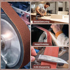 HARFINGTON 2-1/2 x 14 Inch Sanding Belts, 5 Pcs 100 Grits Aluminum Oxide Abrasive Belt Sander File Belt for Woodworking, Metal Polishing, Knife Sharpener