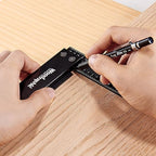 Precision Square Ruler for Measuring and Marking - Aluminum Steel Framing Tool for Professional Carpentry Use (4 Inch)