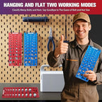56Pcs Thread Checker, Nut and Bolt Thread Checker Standard and Metric, Thread Gauge Include 22 Inch & 22 Metric & 12 Drill Bit Sizes, Suitable for Nut Bolt Size Finder Classification.